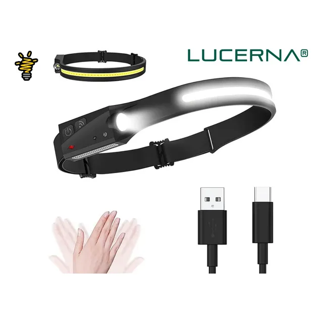 Linterna Led Con Sensor Impermeable Recargable Usb Lucerna