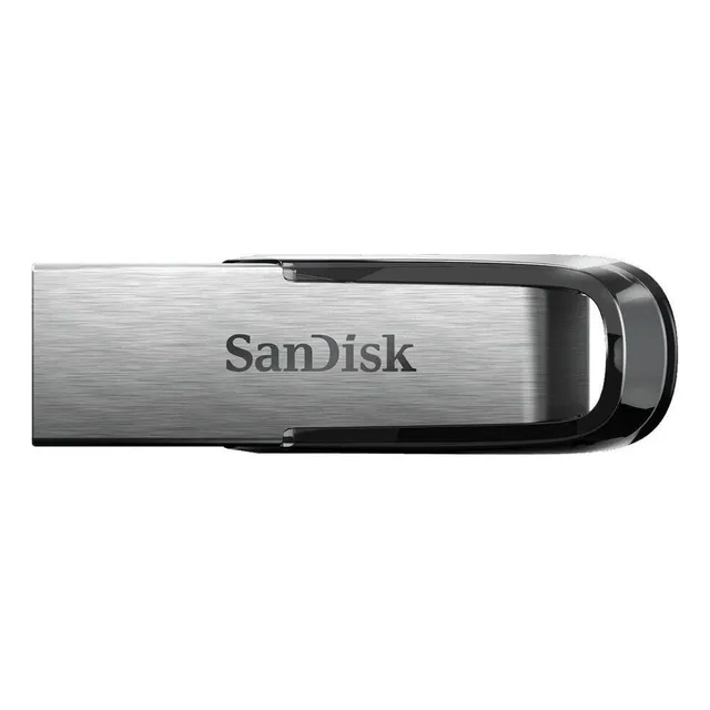 Pendrive SanDisk Ultra Flair 128GB 3.0 Lisa plateado y negro