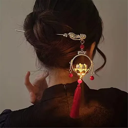 Chino Accesorios Pelo Pelo Pegatina Linterna Luz Dhwx4