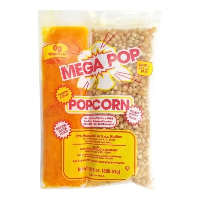 Kit Para Cotufas De Cine 8 Oz (maiz,flavacol,aceite) Popcorn