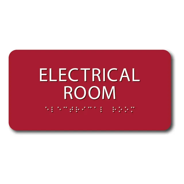 4 X8  Para Ada Letrero  Sala Electrica  Rojo Blanco Tactil