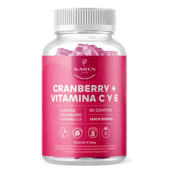 Gomitas Cranberry + Vitamina C + Vitamina E 60 Un Karun Life