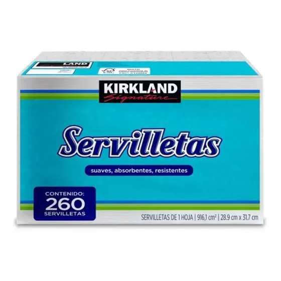 Kirkland Signature Servilletas Absorbentes 4 Paq 260 Pzas