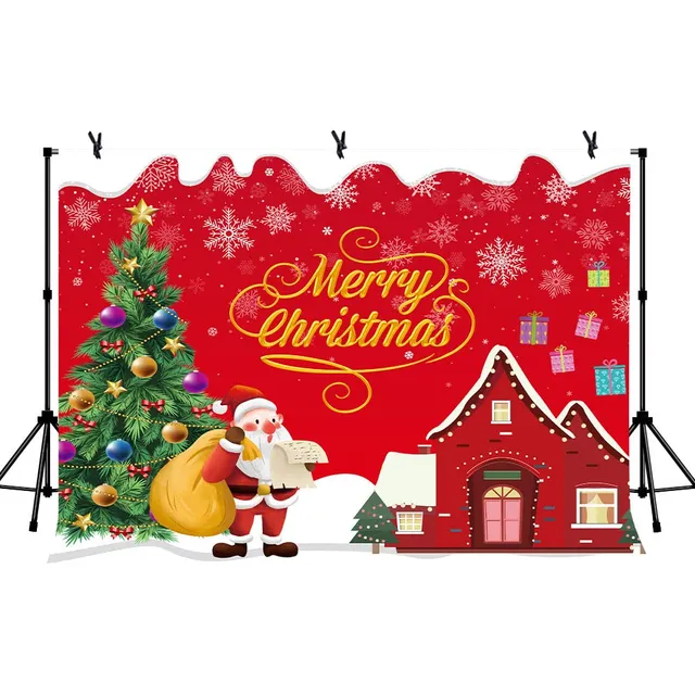 Lylycty 7x5ft Feliz Navidad Telon Fondo Arbol Rojo Casa Niño
