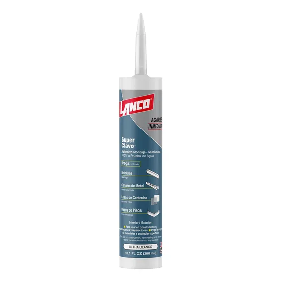 Adhesivo De Montaje Tubo 300ml Lanco Super Clavo
