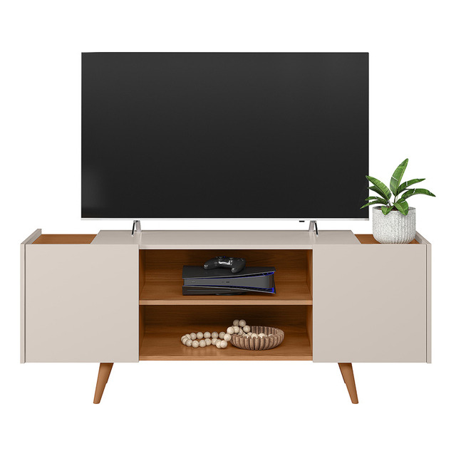 Rack Para Tv Até 55 River 2 Portas - Colibri Cor Off White Matte / Frejo Rack Para Tv Até 55 River 2 Portas - Colibri Cor Off White Matte / Frejo