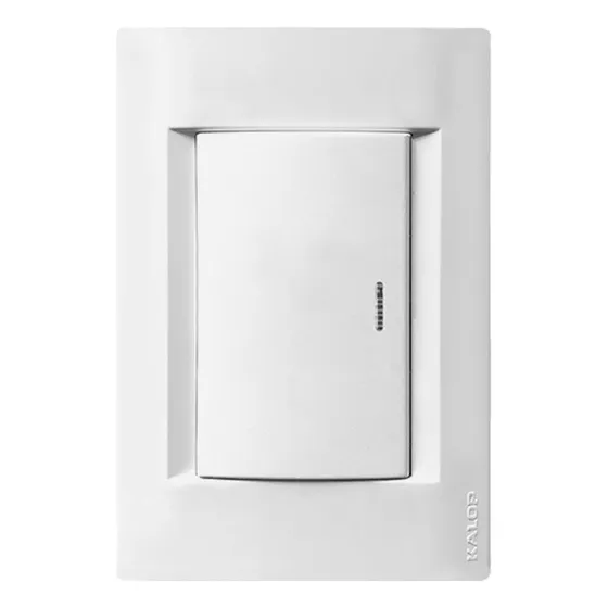 Llave De Luz Armada Kalop Línea Civil Teclón Color Blanco