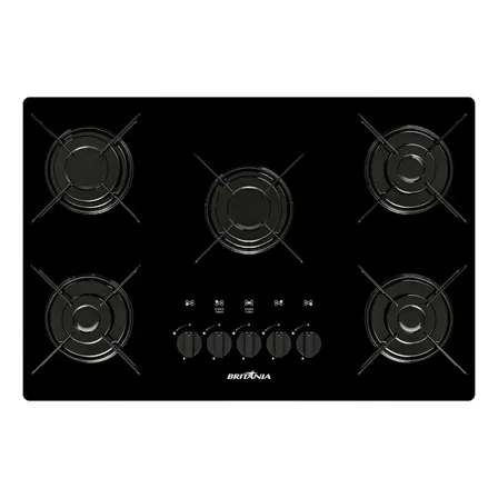 Cooktop 5 Bocas a Gás Britânia Bivolt BCT05A