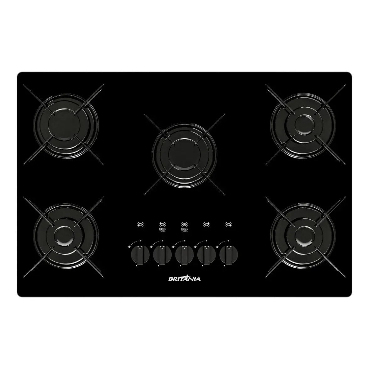 Cooktop 5 Bocas a Gás Britânia Bivolt BCT05A