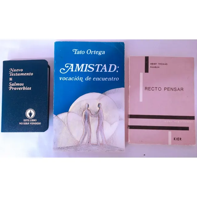 3 Libros Nuevo Testamento Salmos Prover Amistad Recto Pensar