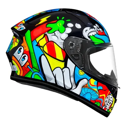 Capacete Moto Fechado Pro Tork R8 Rocket Chicken Fosco Cor Preto