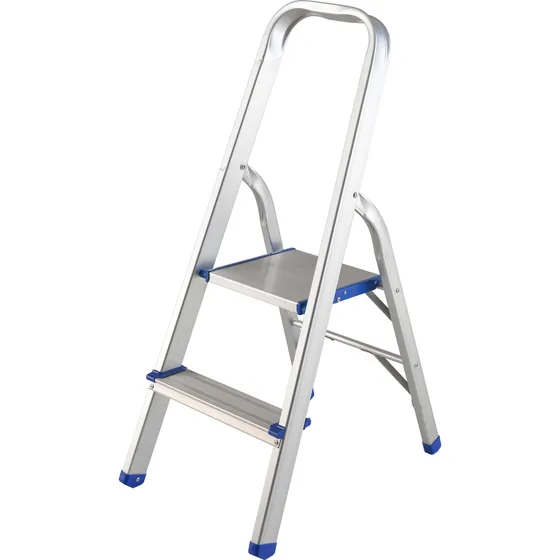 Escalera Plegables Tipo Taburete De Aluminio Con 2 Peldaños No