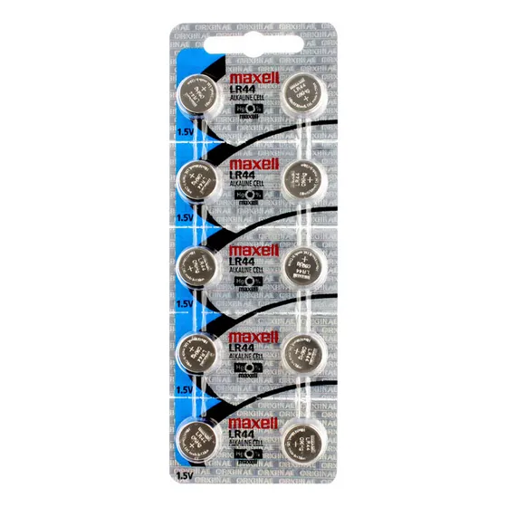 Pila Batería Lr44 A76 Ag13 357 Maxell Blister De 10 Baterias