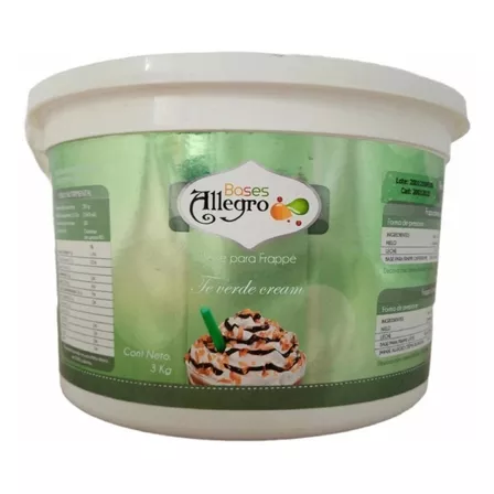 Base En Polvo Para Frappé Sabor Te Verde Cream 3 Kg