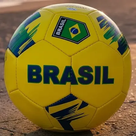 Bola De Futebol Infantil E Adulto Número 5 Brasil Seleção Amarelo