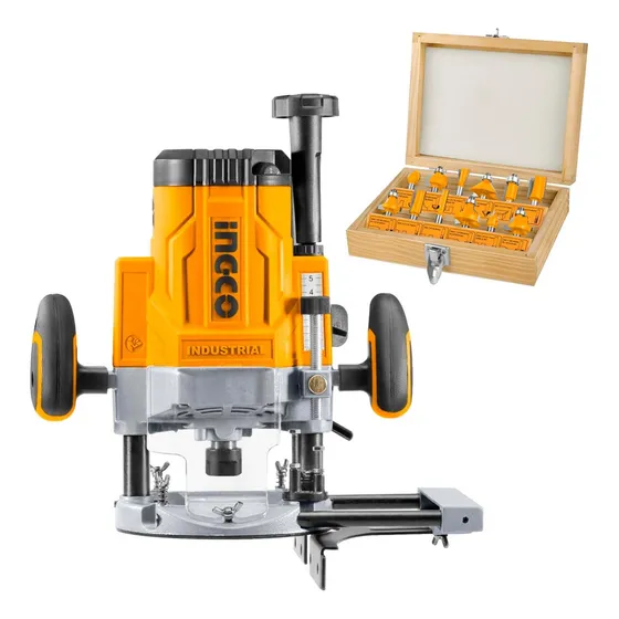 Ruteadora Fresadora 2200w Industrial + Set De 12 Fresas 12mm