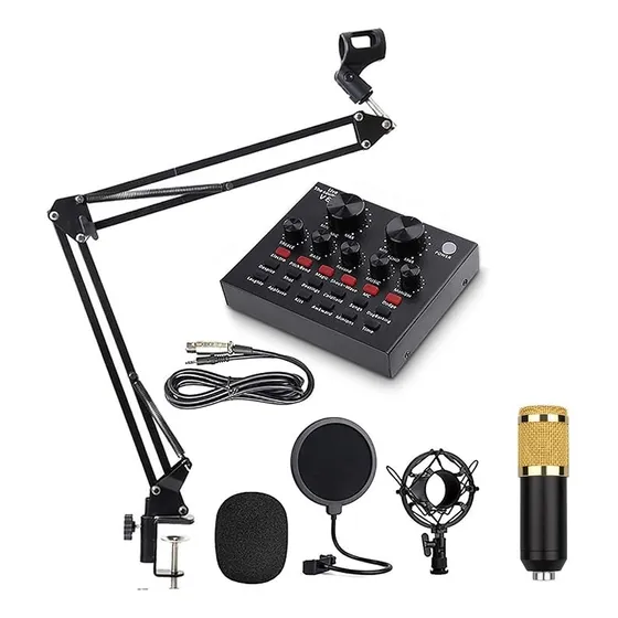 Kit Micrófono Profesional De Escritorio Podcast Bm800 V8