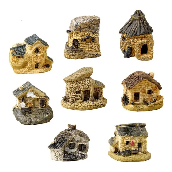 8 Pieza Jardinde Hada Accesorio Jardin Miniatura Casa Piedra