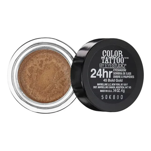 Maybelline Sombra De Ojos En Gel Colortattoo Metal 24 Horas Color De La Sombra 45 Boul Gold
