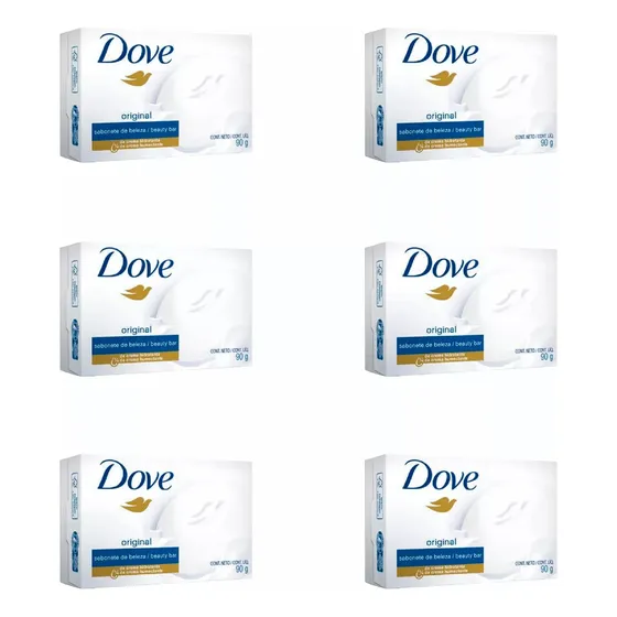 Jabón Dove Original En Barra 90g Pack X6 Unidades