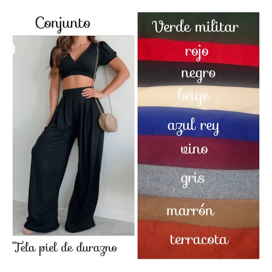 Conjunto Casual Para Dama Palazzo Bota Ancha