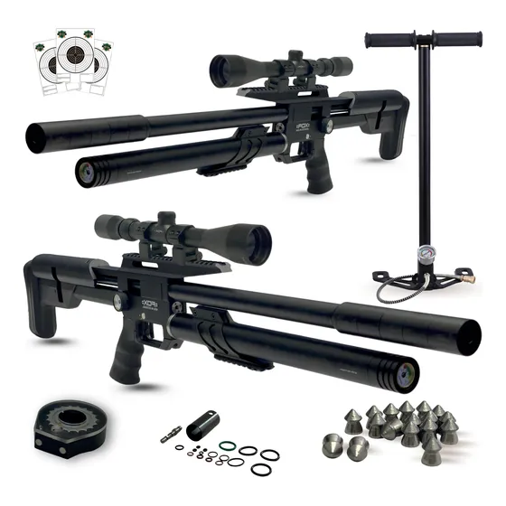 Rifle Aire Comprimido Fox M60 Pcp + Mira + Inflador