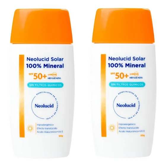 Neolucid Protector Solar 100% Mineral 50 Fps 50g Pack X2