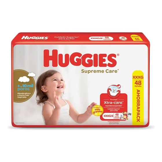 Huggies Supreme Care Pañal Descartable 48 unidades (XXXG)