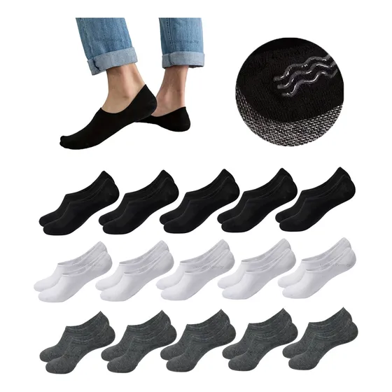 Calcetines Cortos Hombres Dama Cómodo 15 Pares 100% Algodón