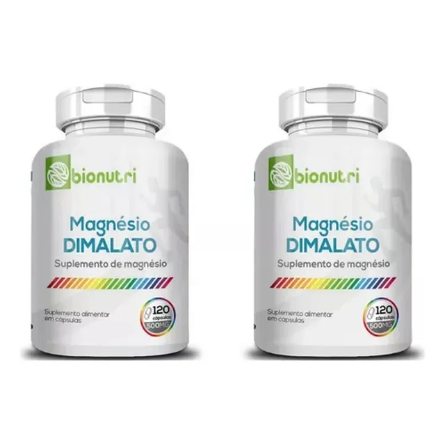 Kit 2x Suplemento Magnésio Dimalato 240 Cápsulas 500mg