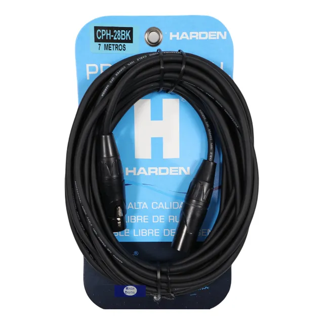 Cable Xlr Cannon Harden Cph-28bk Cobre Balanceado 7mts