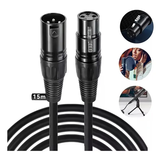 Cable Xlr 15m Plug Cannon Jack Cannon Cable Xlr Balanceado