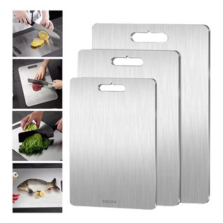 3pzs Tablas De Picar Alimento De Cocina Acero Inoxidable 3pzs Tablas De Picar Alimento De Cocina Acero Inoxidable