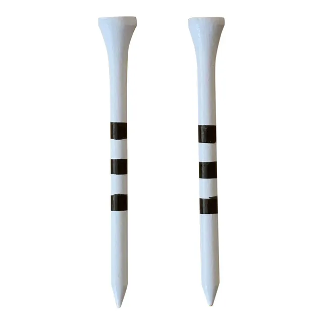 Golf Tee Camiseta Madera Raya Altura Rojo Negro Blanco