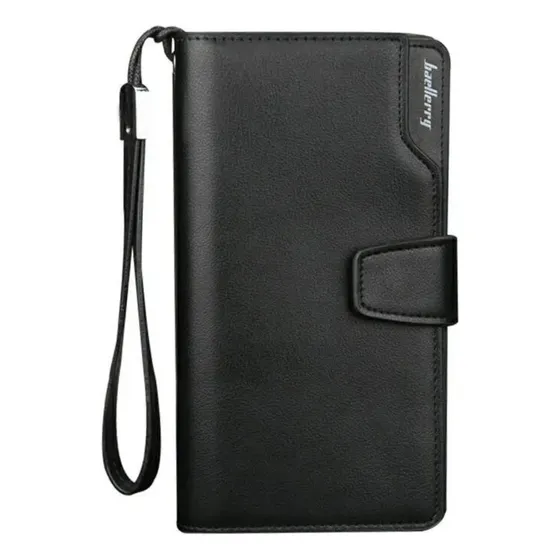 Billetera Larga De Hombre - Gran Capacidad!!! Baellery Color Negro