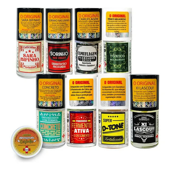 Kit Sos Tratamento Unhas Coleção Completa Esmalte+cerinha