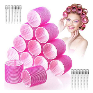 12 Rulos Pelo Jumbo Con Clip Acero Inoxidable 12 Rulos Pelo Jumbo Con Clip Acero Inoxidable