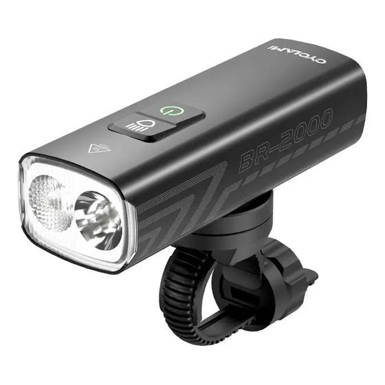 Luz Delantera Bicicleta Cyclami Br2000 Lumens Muy Potente Color Negro