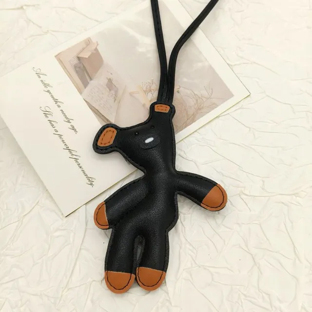 Llavero De Piel Sintética Con Colgante De Oso, Accesorios Ka