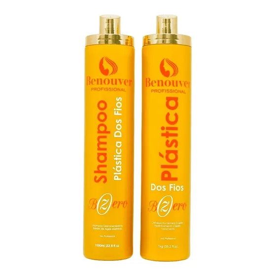 Kit Progressiva Plástica Dos Fios Bzero Sem Formol 2x1000ml