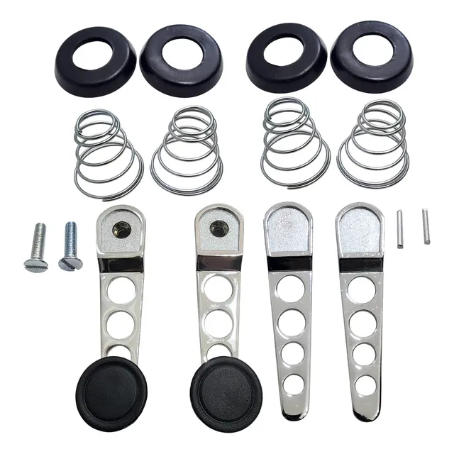 Kit Manivelas Maçanetas Sport Cromadas Portas Fusca 70 A 77