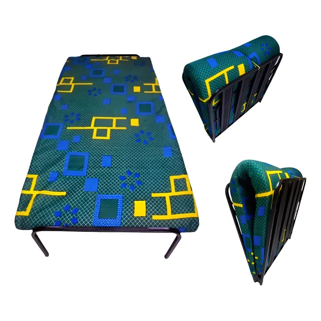 Cama Plegable Modelo Bayeta Colchoneta De 4 Pulgadas