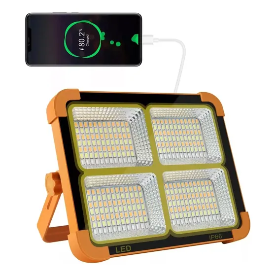 Lampara De Emergencia Foco Solar Recargable Led Camping Reflectores Roro