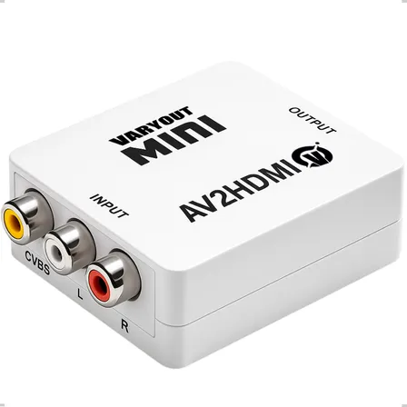 Conversor Entrada Av Rca Para Saída Hdmi Miniadaptador 1080p