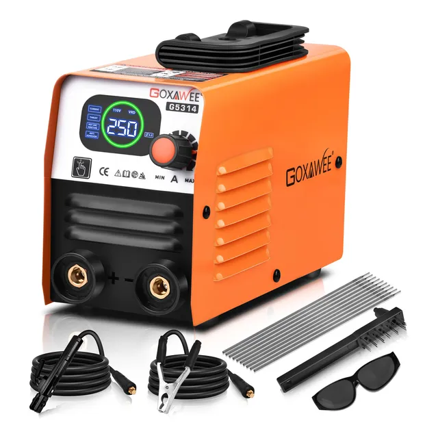 Goxawee Mini Soldadoras Maquina Soldar Inverter Portatil Inversores Mma 20-250A 4000w Con 10 Soldadura Electrodo Cómodo Y Rápido De Usar En Múltiples Situaciones