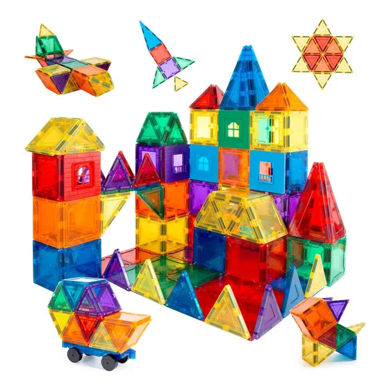 Juego Construcción 98 Piezas Magnéticas 3d + Valija Clicshop
