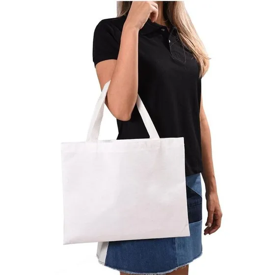 10 Sacolas Ecológicas - Algodão Cru (ecobag) - 35x35cm