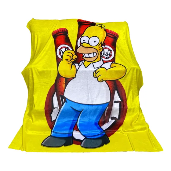 Cobija Homero Simpson Amarillo 160x180cm Sin Ovejero