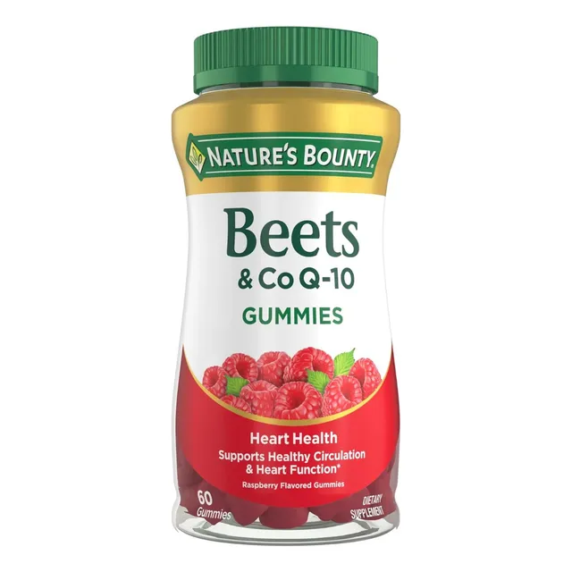 Remolacha Y Coenzima Q10 Nature's Bounty 60 Gomitas Sin Sabor