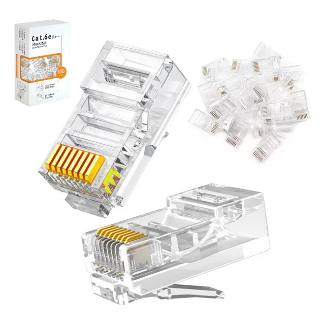 100 Pzs Modular Blind Conectores Rj45 Cat6 Cat 6a